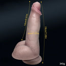 7.08in Liquid Silicone Soft Super Realistic Uncut Dildo Adult Sex Toy