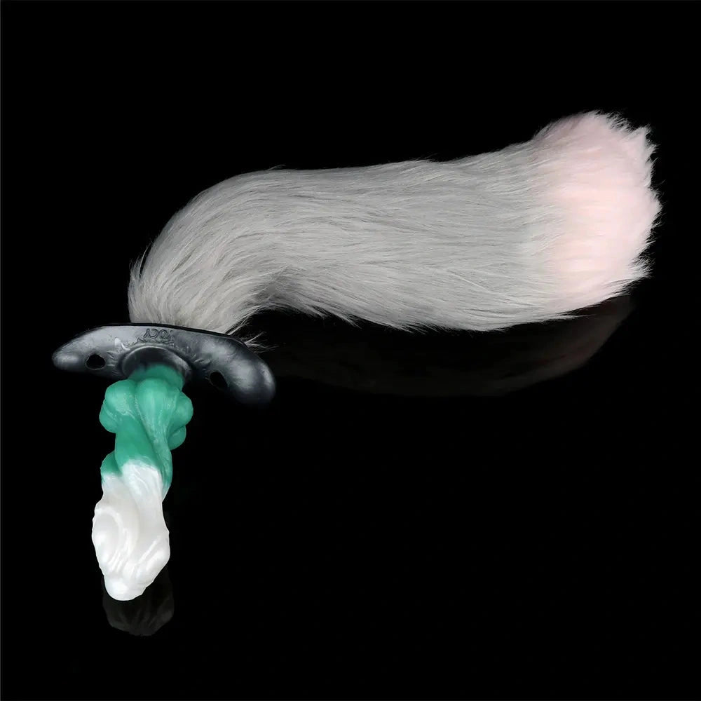 7.08in Odd Dog Knot Strap on Dildo For Fox Tail Cosplay Adult Sex Toy