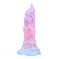 7.08in Odd Silicone Soft Squeeze Inflatable Alien Penis Dildo Self-Retreative
