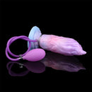 7.08in Odd Silicone Soft Squeeze Inflatable Alien Penis Dildo Self-Retreative