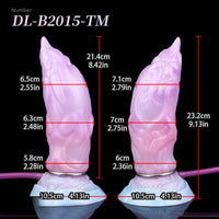 7.08in Odd Silicone Soft Squeeze Inflatable Alien Penis Dildo Self-Retreative