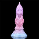 7.08in Odd Silicone Soft Squeeze Inflatable Alien Penis Dildo Self-Retreative