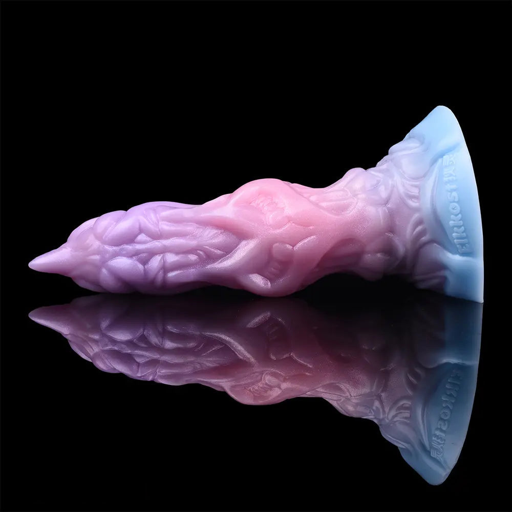 7.08in Odd Silicone Soft Squeeze Inflatable Alien Penis Dildo Self-Retreative