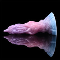 7.08in Odd Silicone Soft Squeeze Inflatable Alien Penis Dildo Self-Retreative
