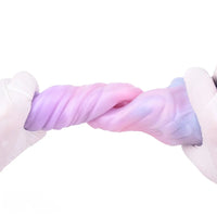 7.08in Odd Silicone Soft Squeeze Inflatable Alien Penis Dildo Self-Retreative