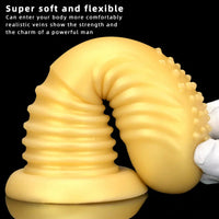 7.08in Premium Soft Liquid Silicone Thick Spiked Butt Plug Dildo