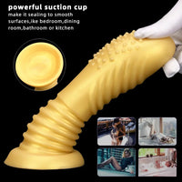 7.08in Premium Soft Liquid Silicone Thick Spiked Butt Plug Dildo