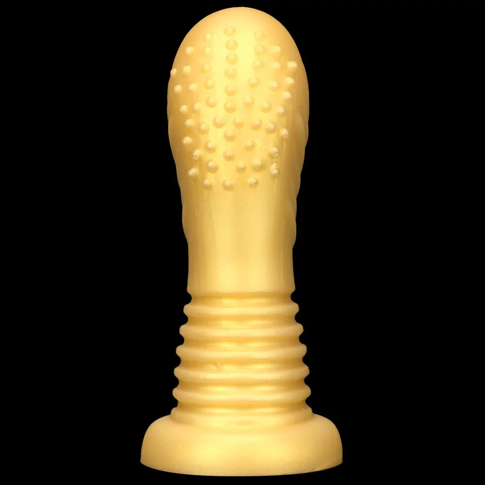 7.08in Premium Soft Liquid Silicone Thick Spiked Butt Plug Dildo