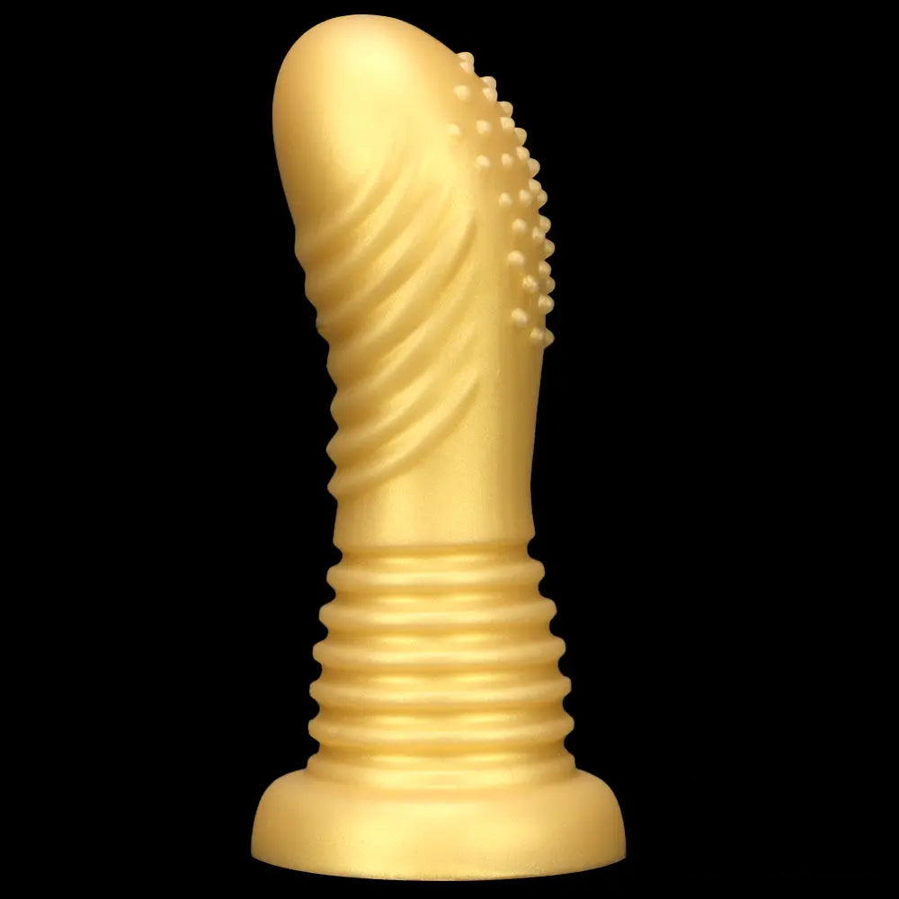 7.08in Premium Soft Liquid Silicone Thick Spiked Butt Plug Dildo