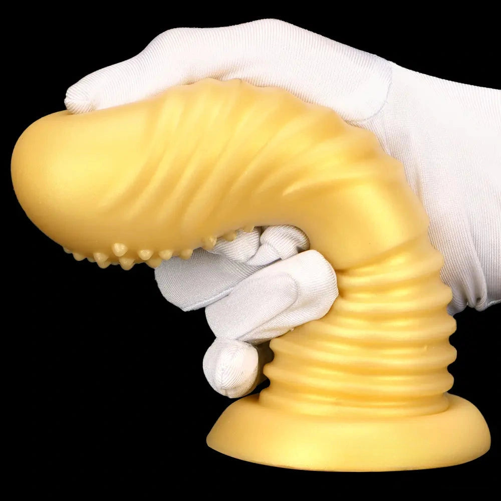 7.08in Premium Soft Liquid Silicone Thick Spiked Butt Plug Dildo