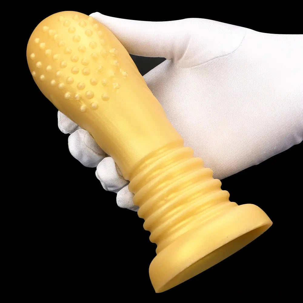 7.08in Premium Soft Liquid Silicone Thick Spiked Butt Plug Dildo
