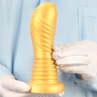 7.08in Premium Soft Liquid Silicone Thick Spiked Butt Plug Dildo