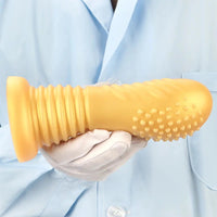 7.08in Premium Soft Liquid Silicone Thick Spiked Butt Plug Dildo