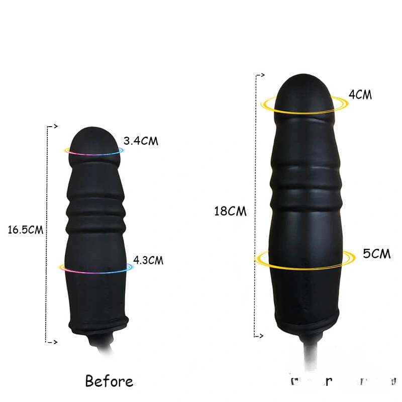 7.08in Pump Up Dildo Adult Toy For Anus Masturbation