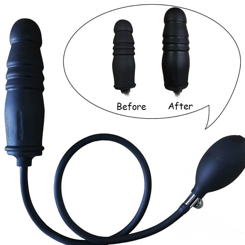 7.08in Pump Up Dildo Adult Toy For Anus Masturbation