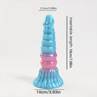 7.08in Realistic Dragon Simulation Silicone Anal Plug Massager Fantasy Dildo