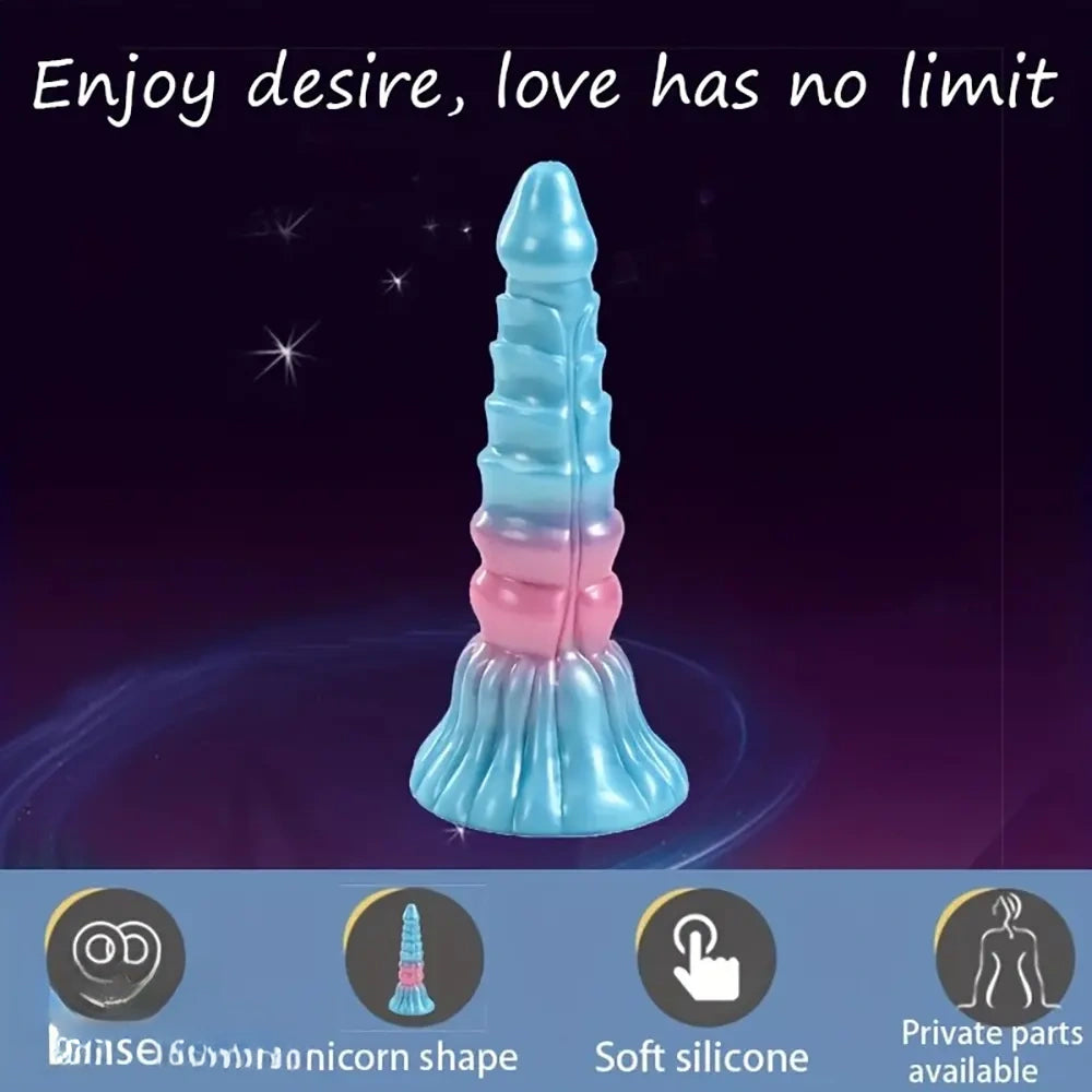 7.08in Realistic Dragon Simulation Silicone Anal Plug Massager Fantasy Dildo