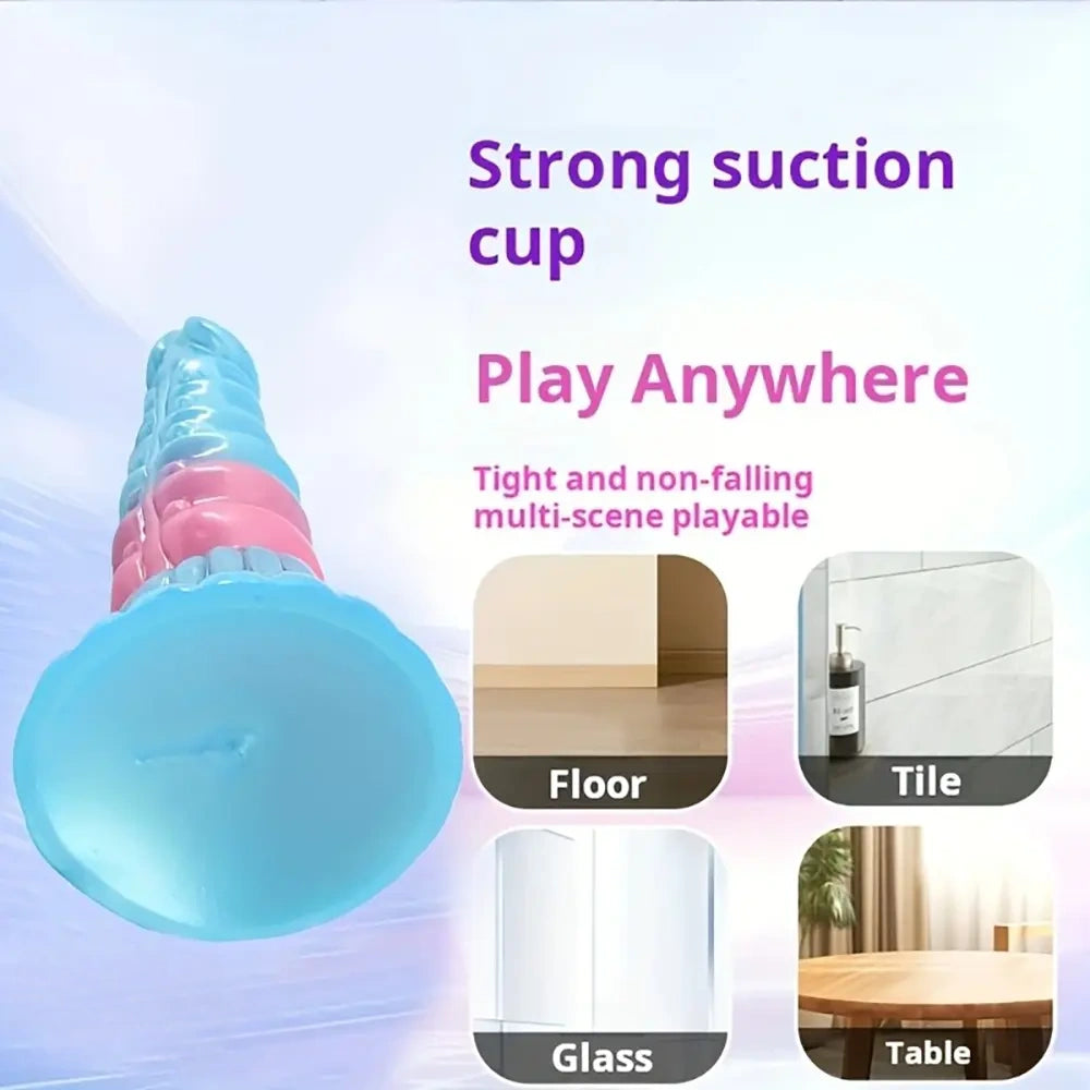 7.08in Realistic Dragon Simulation Silicone Anal Plug Massager Fantasy Dildo
