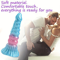 7.08in Realistic Dragon Simulation Silicone Anal Plug Massager Fantasy Dildo