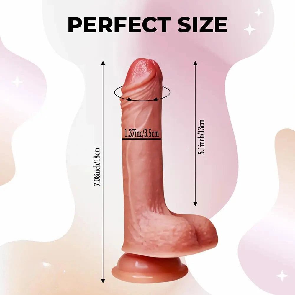 7.08in Realistic Penis Dildo Strong Suction Cup Penis Anal Dildo Sex Toy