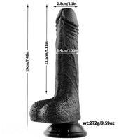 7.08in Realistic Penis Dildo Strong Suction Cup Penis Anal Dildo Sex Toy