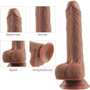 7.08in Realistic Penis Dildo Strong Suction Cup Penis Anal Dildo Sex Toy