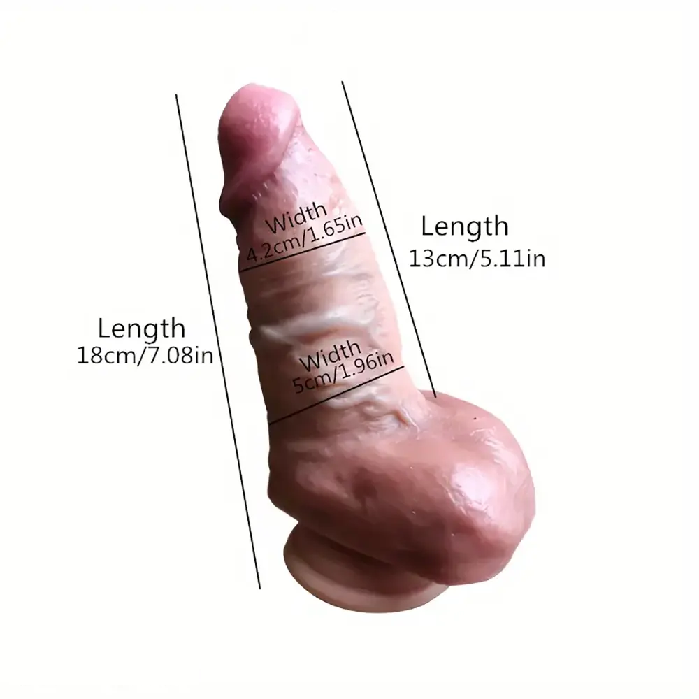 7.08in Realistic Silicone Soft Dildo For Adults High Cervix Stimulator