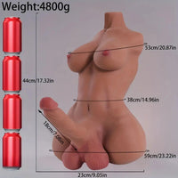 7.08in Shemale Sex Doll Torso For Women Dildo Sex Toy with Trans Sex Torso