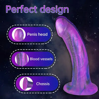 7.08in Silicone No Eggs Soft Dildo For Female Male Love Pleasure Sex