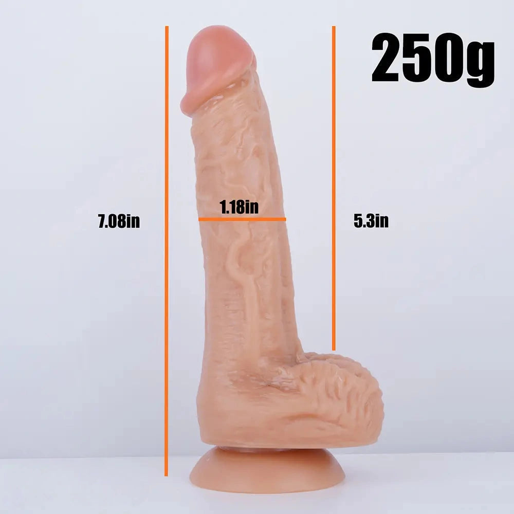 7.08in Skin Feeling Dildo Massager Lesbian Adult Sex Toy For G Spot