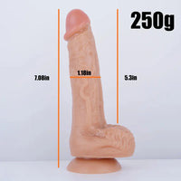 7.08in Skin Feeling Dildo Massager Lesbian Adult Sex Toy For G Spot