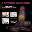 7.08in Uncut Real Texture Soft Silicone Hollow Strap on Dildo Cock Panty