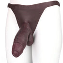 7.08in Uncut Real Texture Soft Silicone Hollow Strap on Dildo Cock Panty