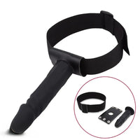 7.08in Wearable Bondage Training Mouth Face Gag Dildo For BDSM Gear