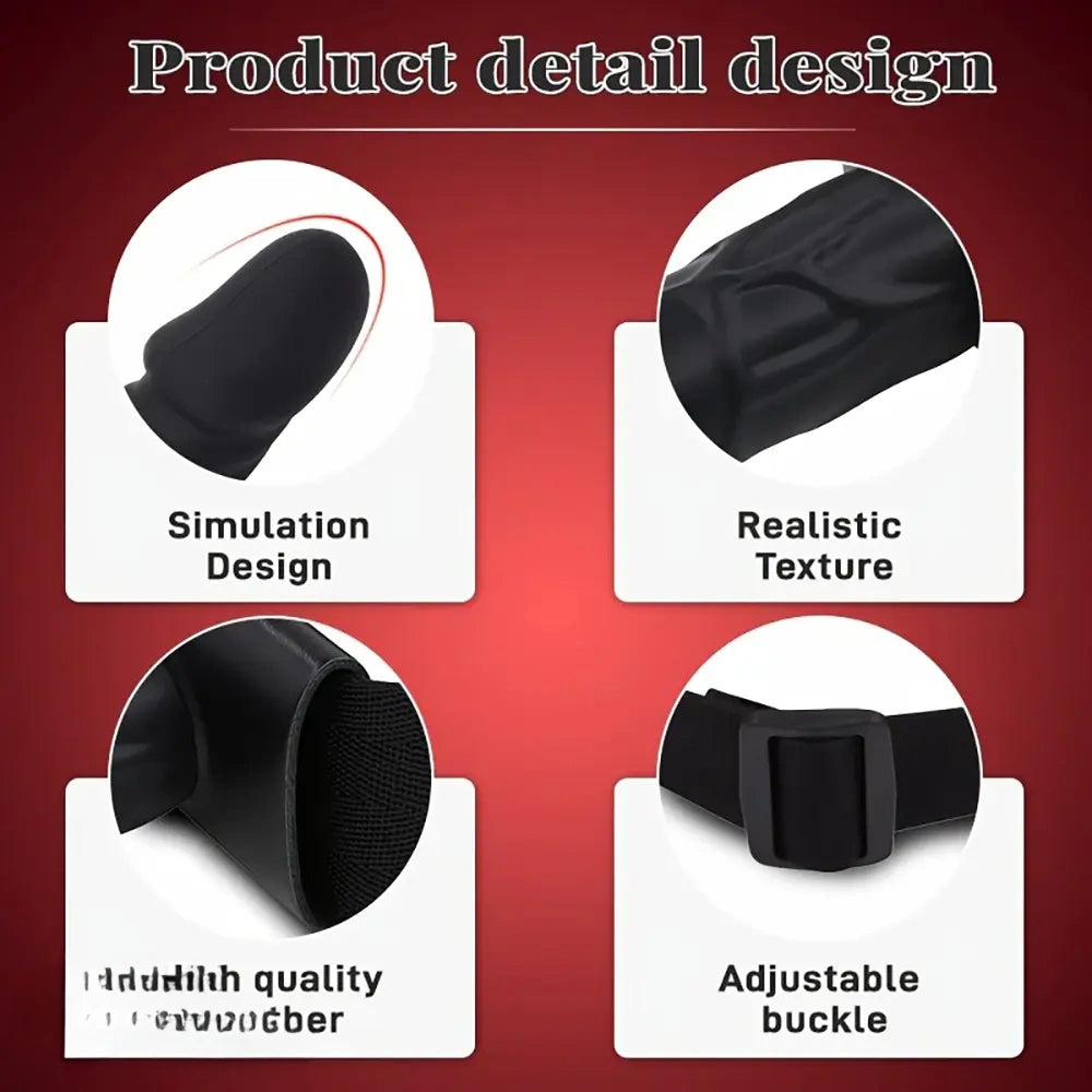 7.08in Wearable Bondage Training Mouth Face Gag Dildo For BDSM Gear