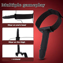 7.08in Wearable Bondage Training Mouth Face Gag Dildo For BDSM Gear
