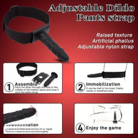 7.08in Wearable Bondage Training Mouth Face Gag Dildo For BDSM Gear