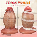 7.08in Wearable Female Genital Pump Liquid Silicone Realistic Soft-Touch Dildo