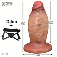 7.08in Wearable Female Genital Pump Liquid Silicone Realistic Soft-Touch Dildo