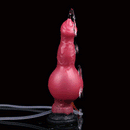 7.08in Wolf Silicone Soft Ejaculating Inflatable Knot Dildo For Adults