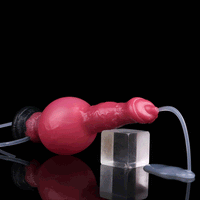 7.08in Wolf Silicone Soft Ejaculating Inflatable Knot Dildo For Adults