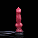 7.08in Wolf Silicone Soft Ejaculating Inflatable Knot Dildo For Adults