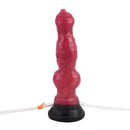 7.08in Wolf Silicone Soft Ejaculating Inflatable Knot Dildo For Adults