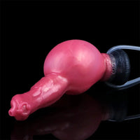7.08in Wolf Silicone Soft Ejaculating Inflatable Knot Dildo For Adults