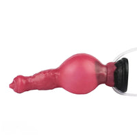 7.08in Wolf Silicone Soft Ejaculating Inflatable Knot Dildo For Adults
