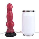 7.08in Wolf Silicone Soft Ejaculating Inflatable Knot Dildo For Adults