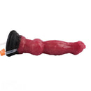 7.08in Wolf Silicone Soft Ejaculating Inflatable Knot Dildo For Adults