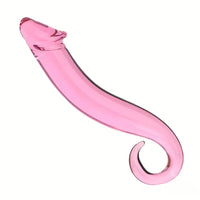 7.09in 7.28in 7.48in Clear Unisex Glass Crystal Dildo For G Spot Sex