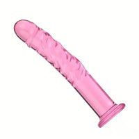 7.09in 7.28in 7.48in Clear Unisex Glass Crystal Dildo For G Spot Sex