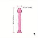 7.09in 7.28in 7.48in Clear Unisex Glass Crystal Dildo For G Spot Sex
